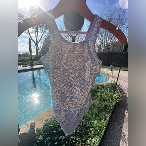 Shade Critters Girls Flip Sequin Swimsuit size 6